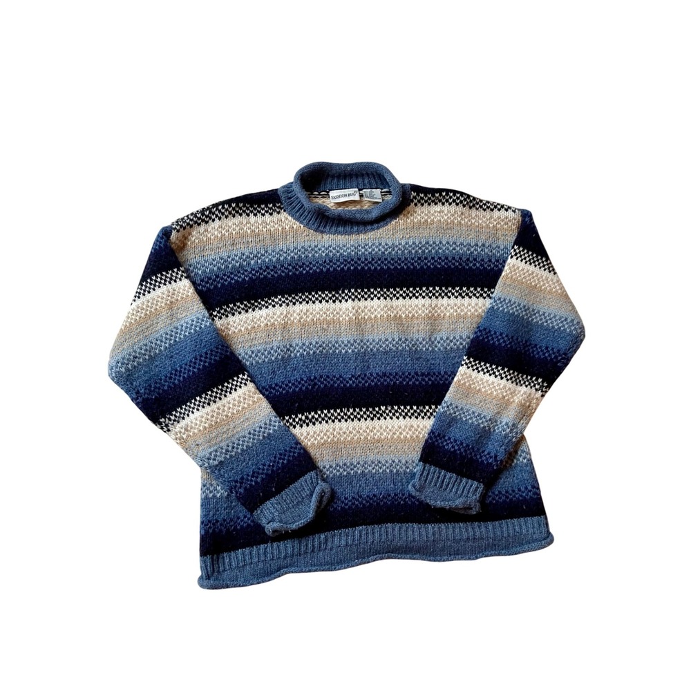 Vintage Rolled Neck Wool Blend Sweater
